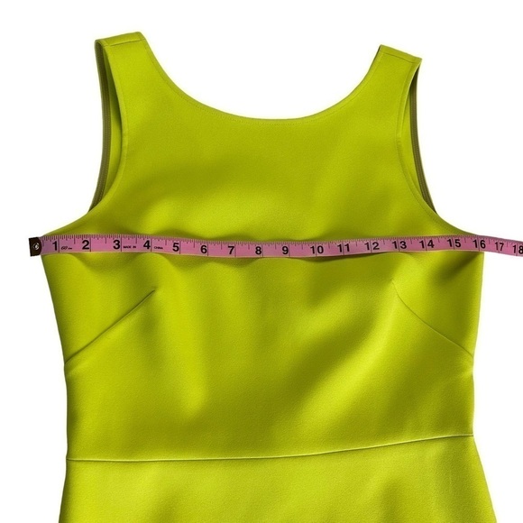 J Crew Chartreuse Green Scalloped Hem Dress - Picture 6 of 11